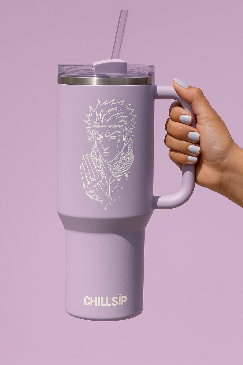 Lume 1200ml Custom Anime Engraved Tumbler with Straw & Lid – Personalized Stainless Steel Drinkware for True Fans