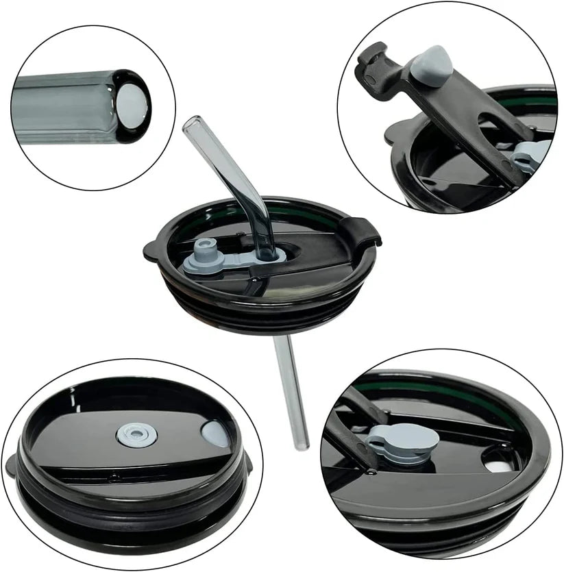 Nova — Personalized Glass Sipper | 400ml with Leather-Style Grip