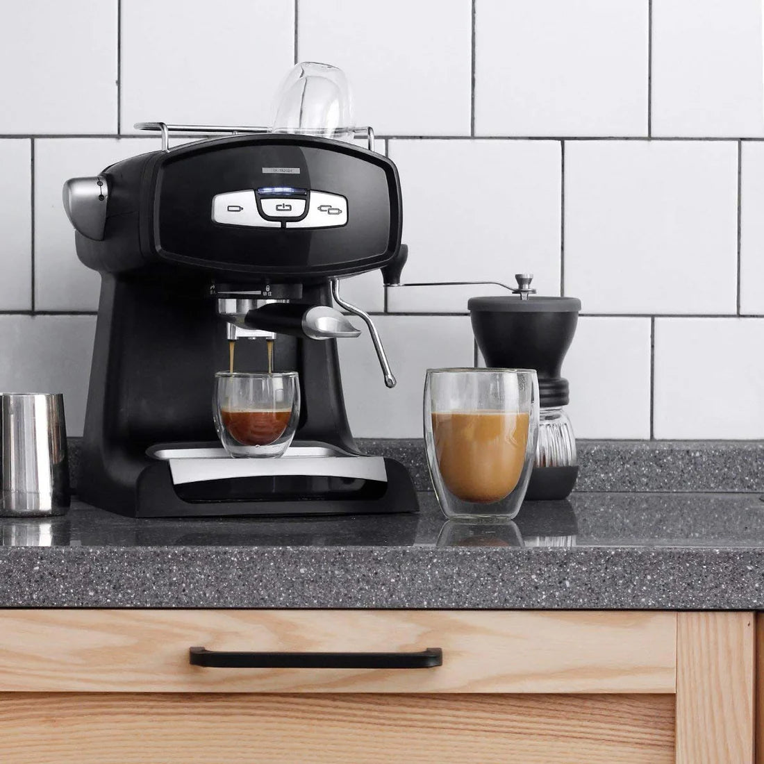 350 ml Double-Walled Glass Mug | Insulated Cup for Hot & Cold Drinks