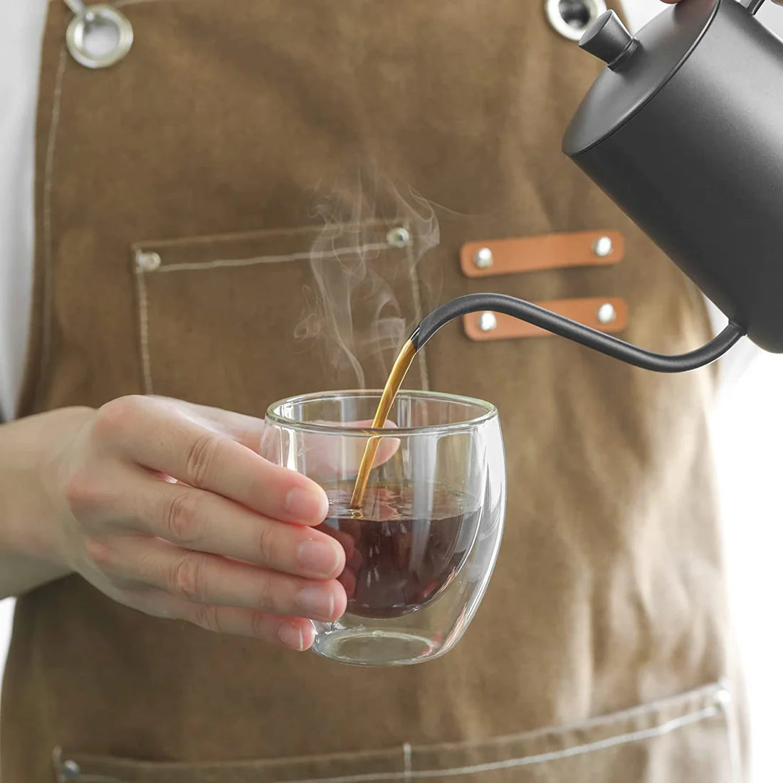 250 ml Double-Walled Clear Glass Mug | Insulated Cup for Coffee & Espresso