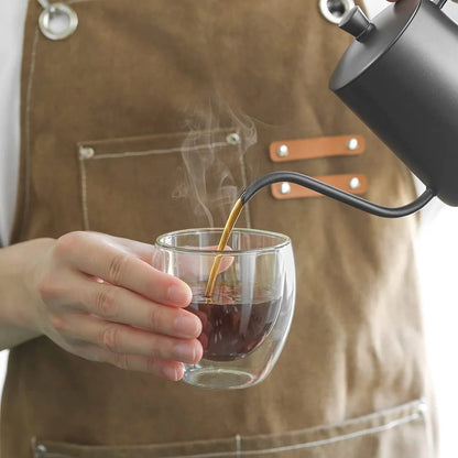 250 ml Double-Walled Clear Glass Mug | Insulated Cup for Coffee & Espresso