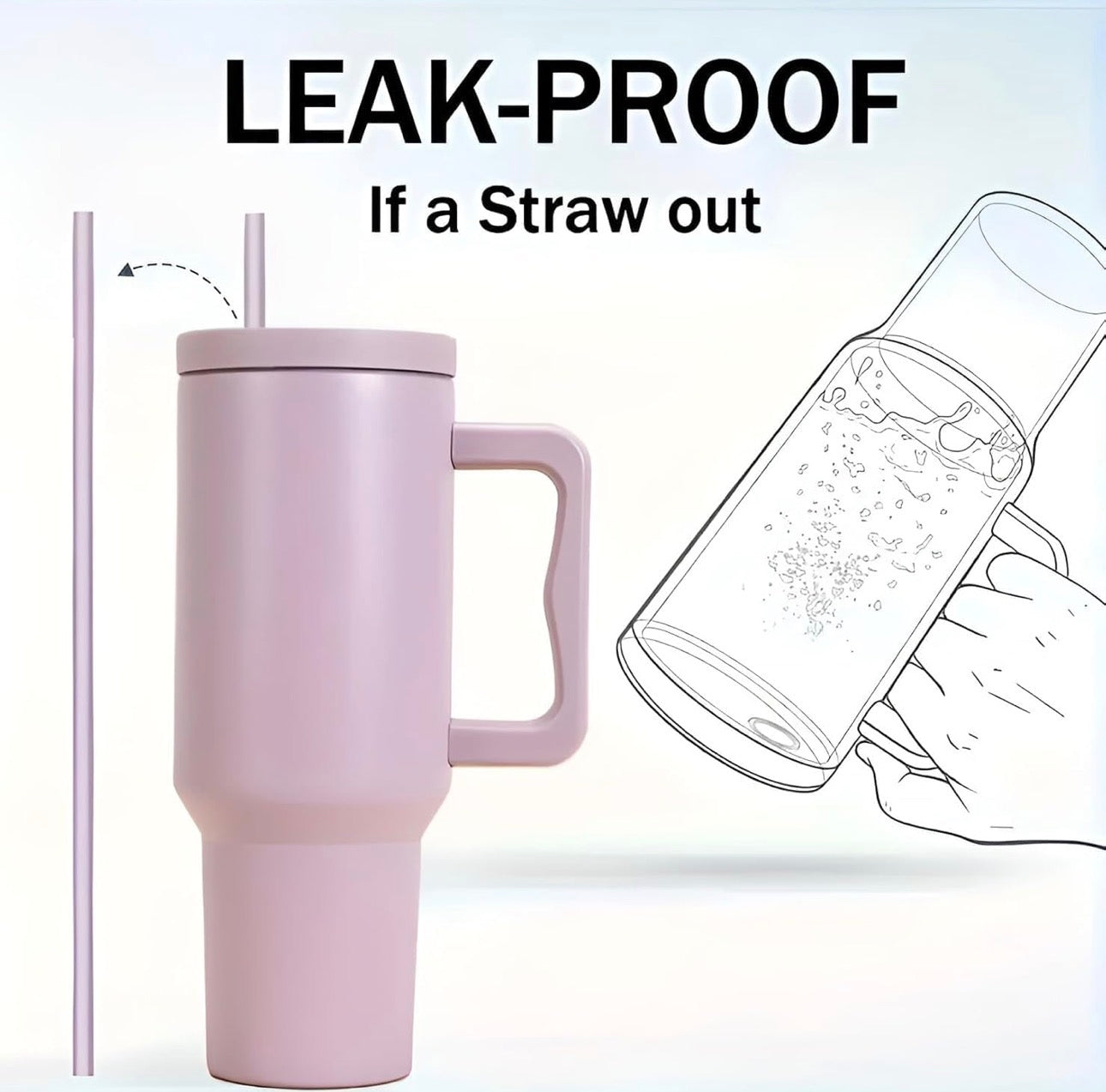 Flare 1200ml Chill-Lock Insulated Tumbler with Straw, Lid & Cute Accessories