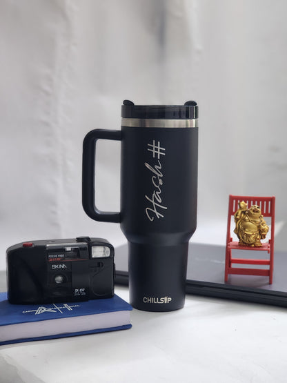 Lume — Personalized 40oz Stainless Steel Tumbler with Straw & Handle | Custom Engraving