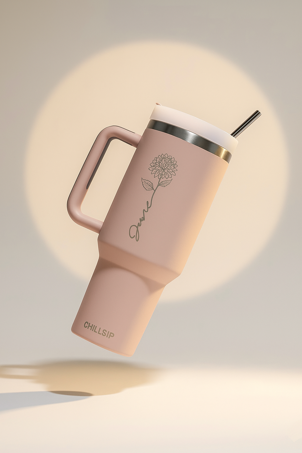 Lume 1200ml Custom Month Flower Insulated Tumbler with Straw , Lid & Cute Accessories - Personalized Chill Gift