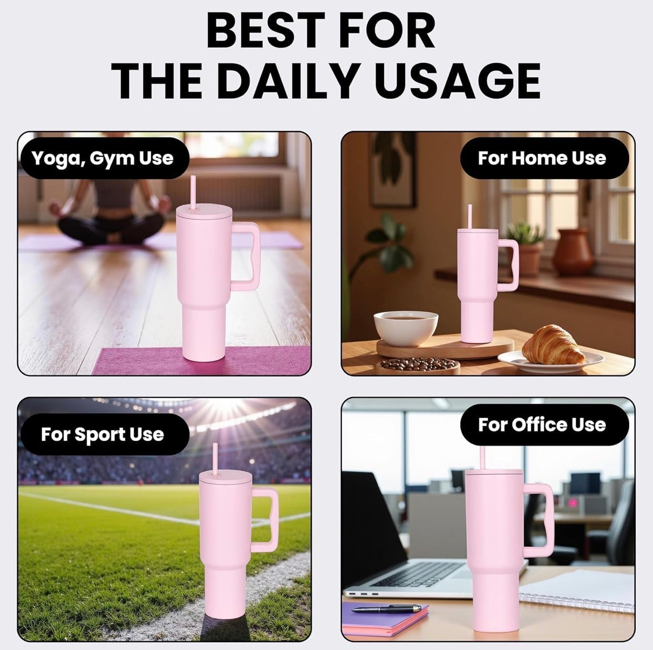 Flare 1200ml Chill-Lock Insulated Tumbler with Straw, Lid & Cute Accessories