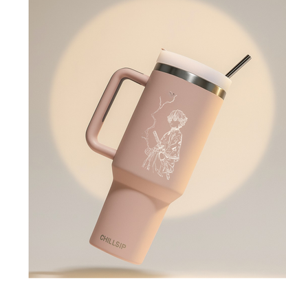 Lume 1200ml Custom Anime Engraved Tumbler with Straw & Lid – Personalized Stainless Steel Drinkware for True Fans