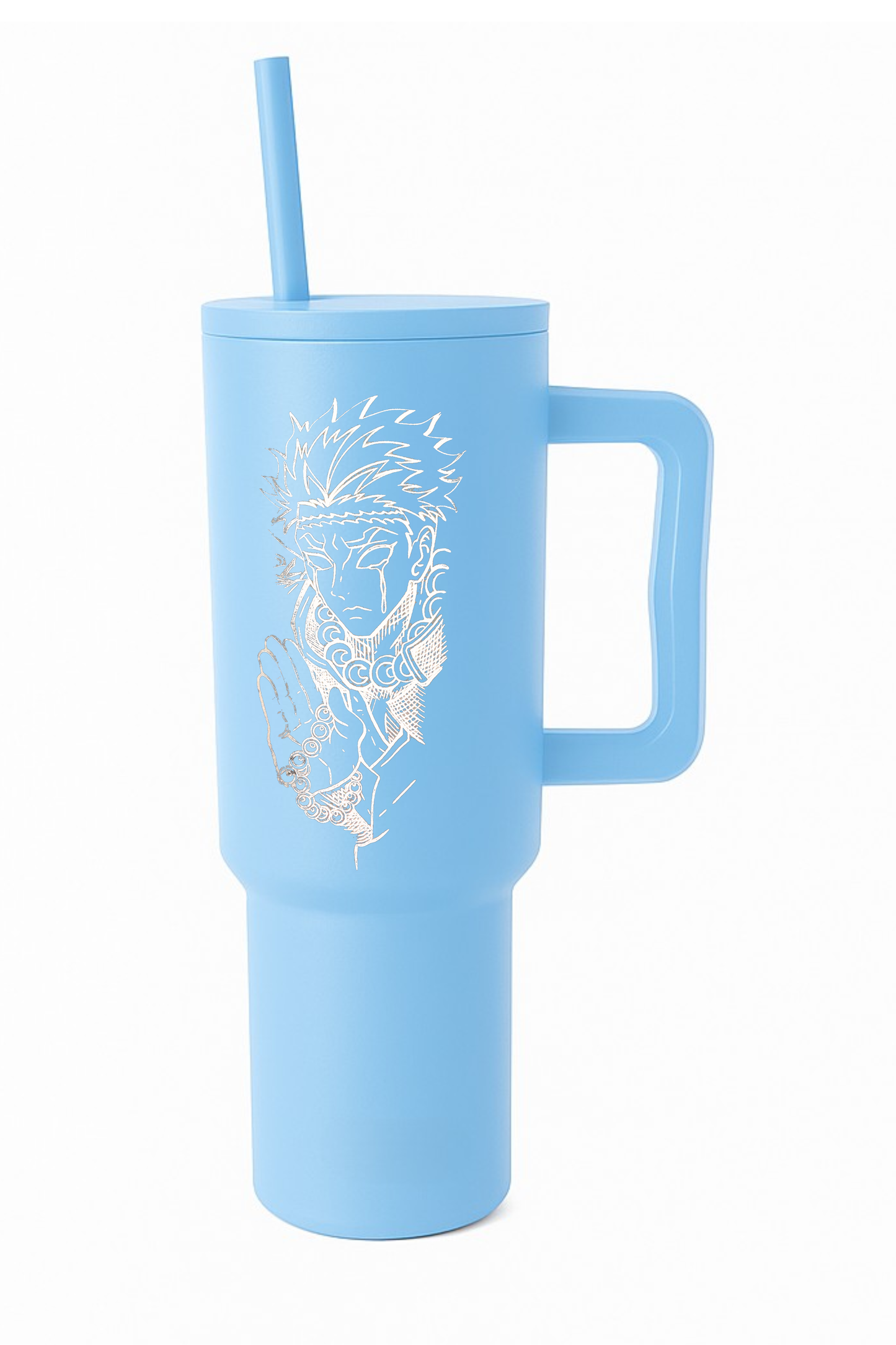 Flare 1200ml Custom Anime Engraved  Insulated Tumbler with Straw , Lid & Cute Accessories - Personalized Chill Gift