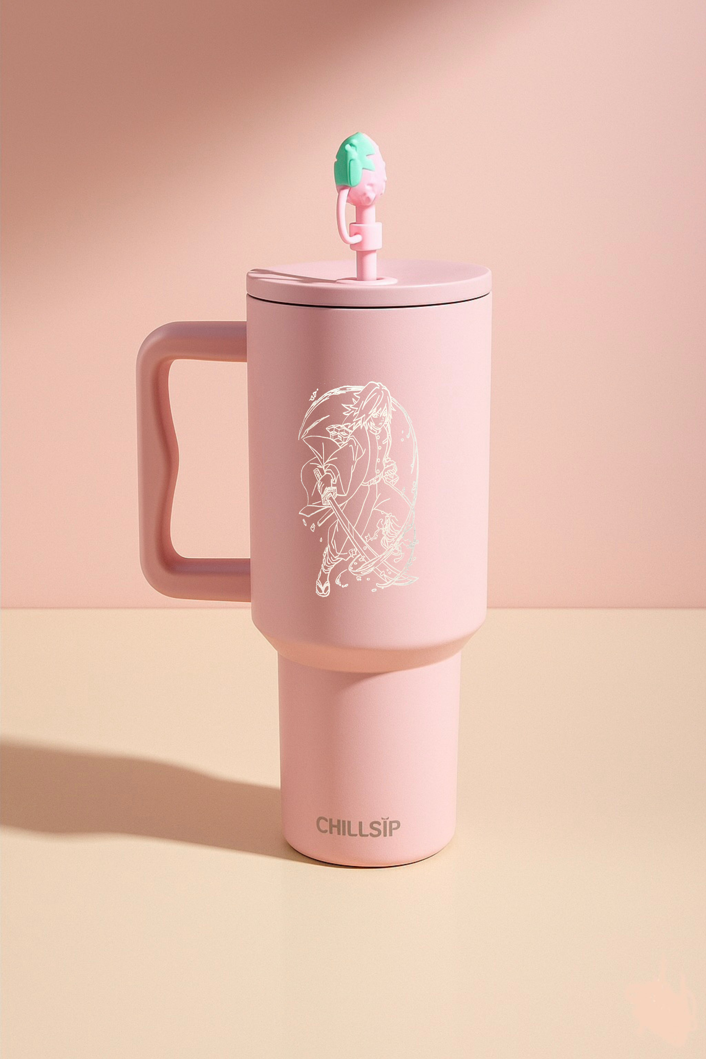 Flare 1200ml Custom Anime Engraved  Insulated Tumbler with Straw , Lid & Cute Accessories - Personalized Chill Gift