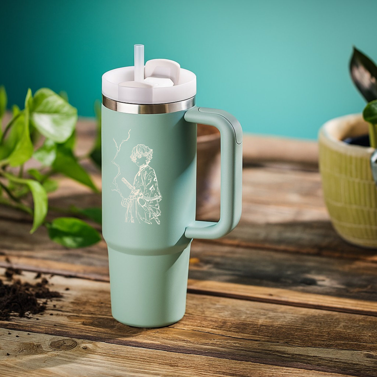 Lume 1200ml Custom Anime Engraved Tumbler with Straw & Lid – Personalized Stainless Steel Drinkware for True Fans