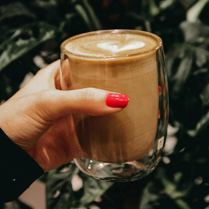 350 ml Double-Walled Glass Mug | Insulated Cup for Hot & Cold Drinks