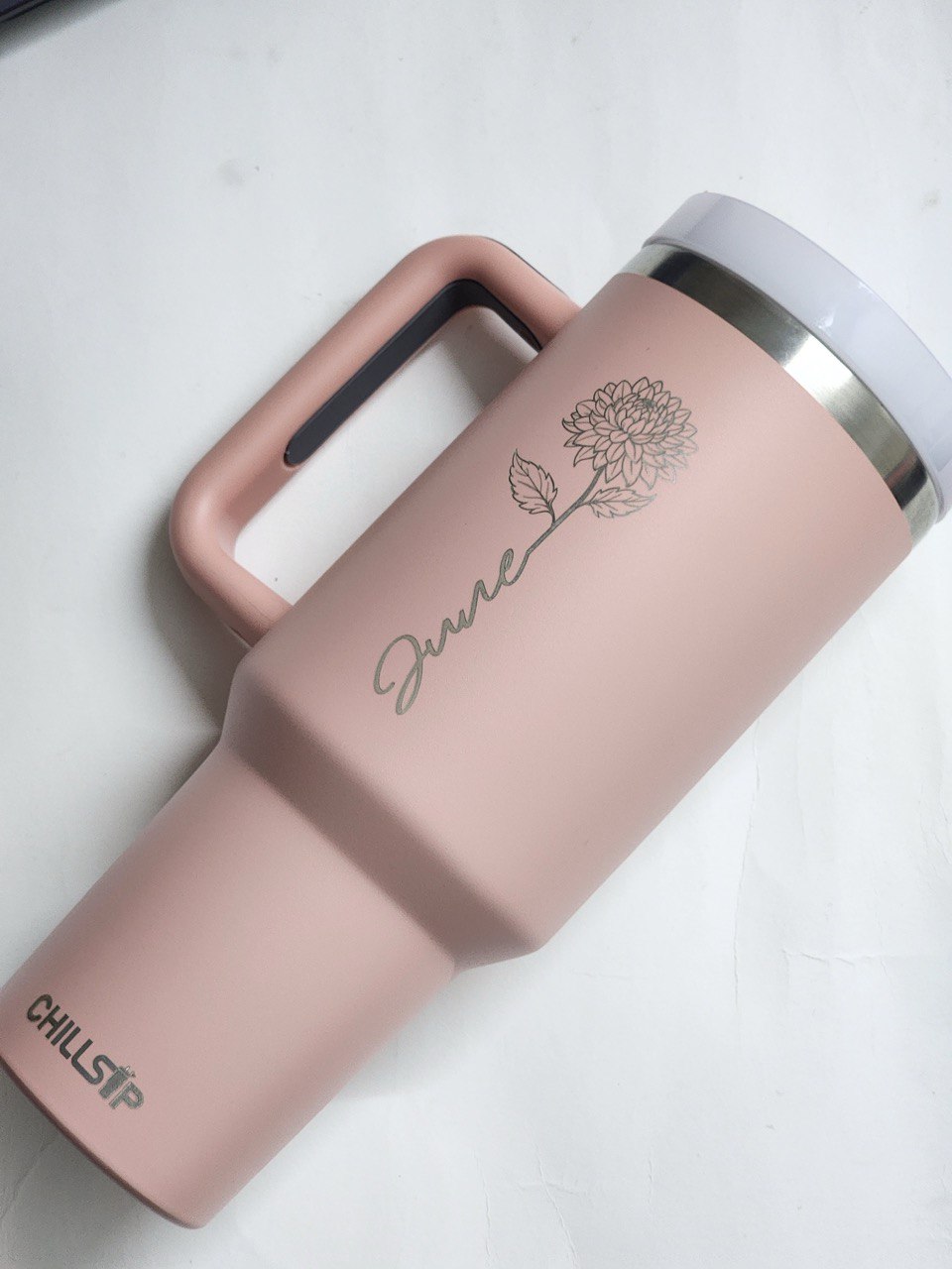 Lume 1200ml Custom Month Flower Insulated Tumbler with Straw , Lid & Cute Accessories - Personalized Chill Gift