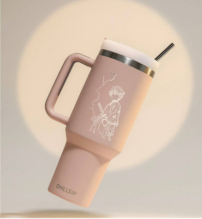 Lume 1200ml Custom Anime Engraved Tumbler with Straw & Lid – Personalized Stainless Steel Drinkware for True Fans