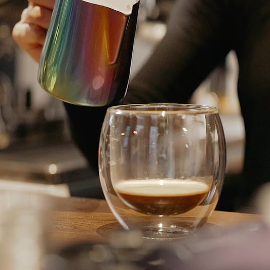 250 ml Double-Walled Clear Glass Mug | Insulated Cup for Coffee & Espresso